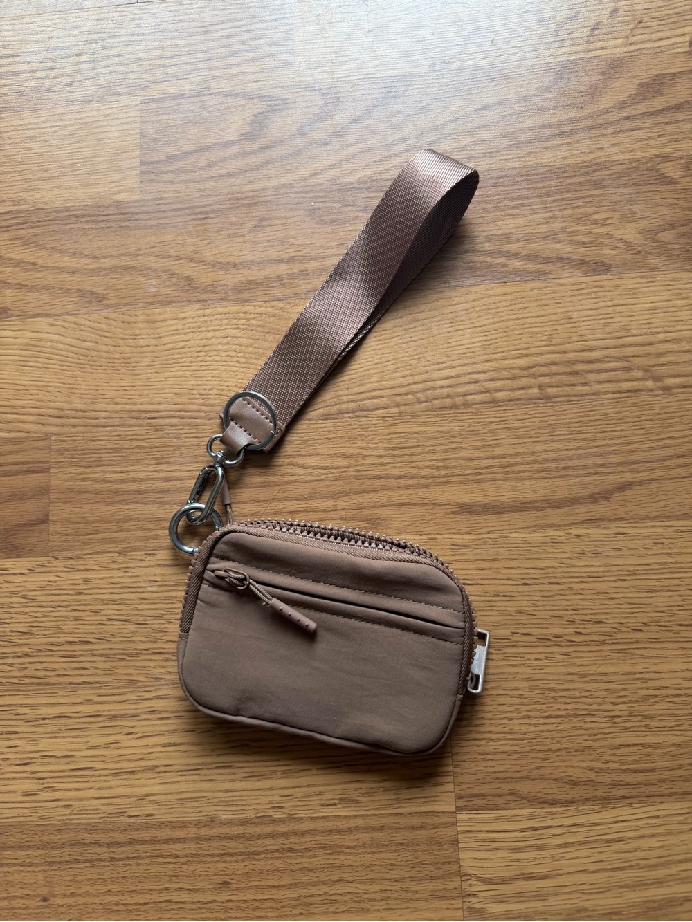 Iris & Rainbow Wristlet Pouch in Carmel